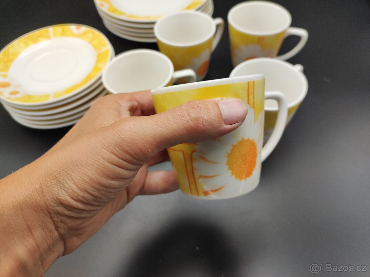 dezertní sada hrnky a talířky - 2