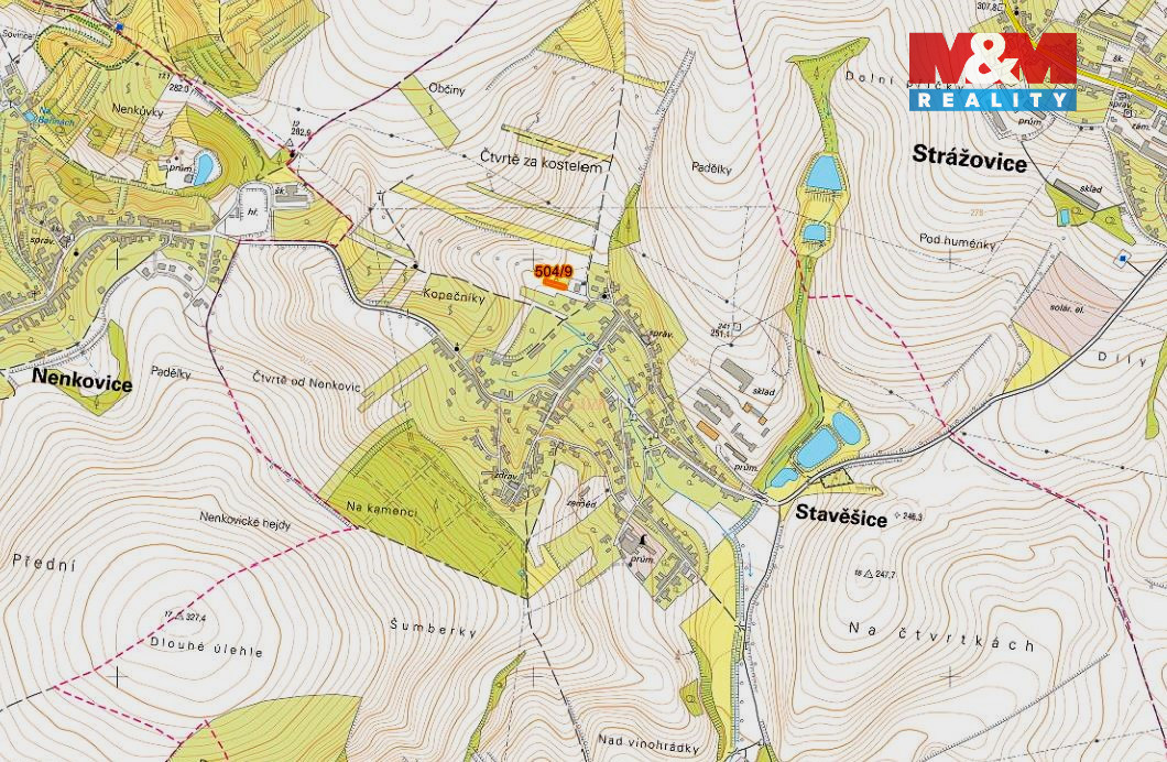 Prodej pole, 616 m², Stavěšice - 2