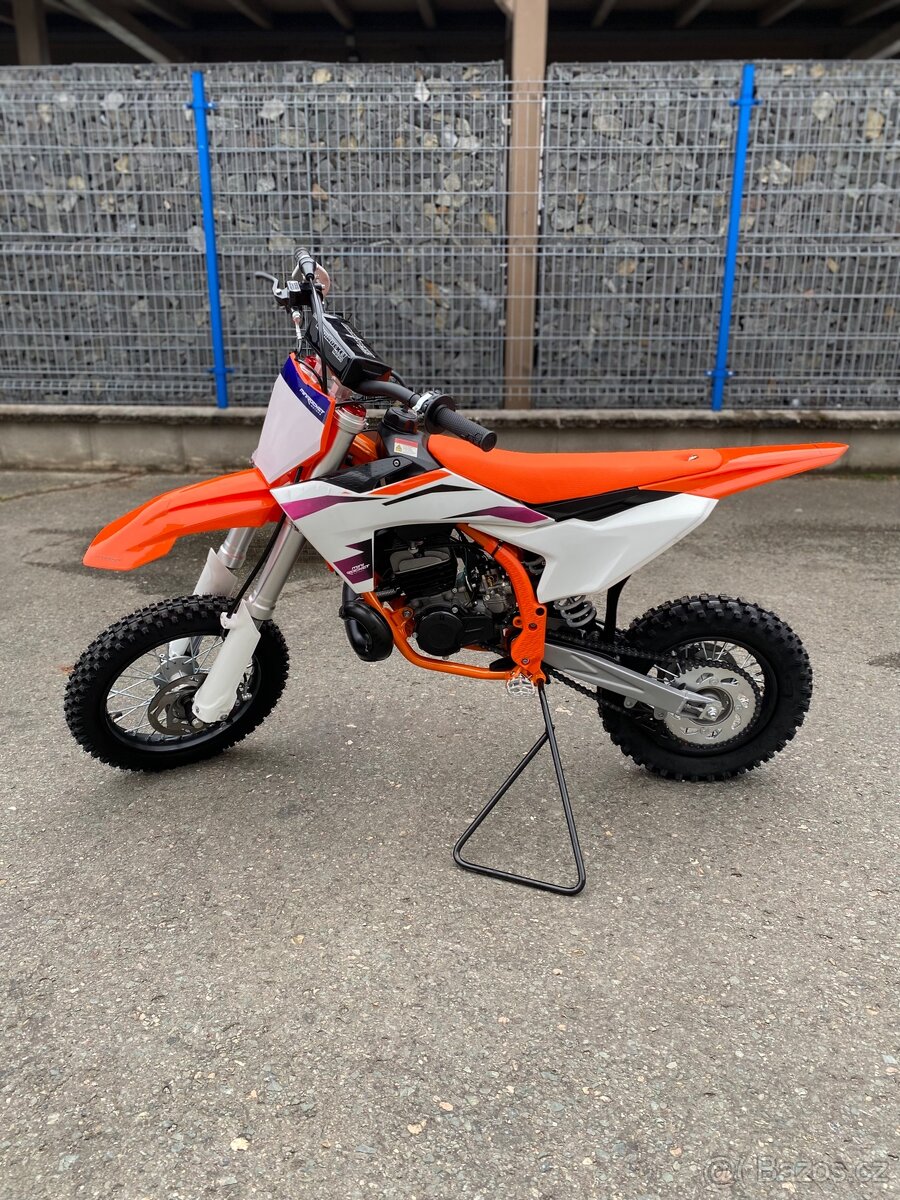 Dětský pitbike 50ccm 12/10 oranžová - 2