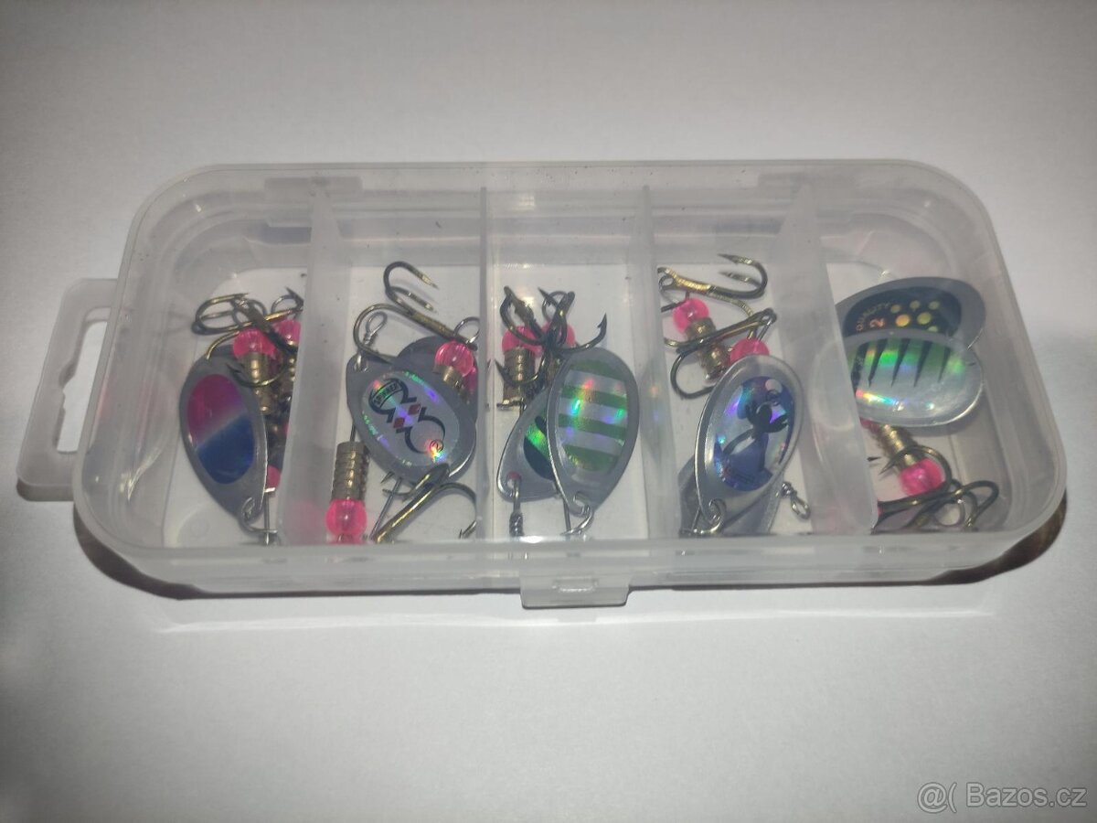 VLÁČECÍ NÁSTRAHY - ROTAČNÍ TŘPYTKY - 10ks i s krabičkou - 2