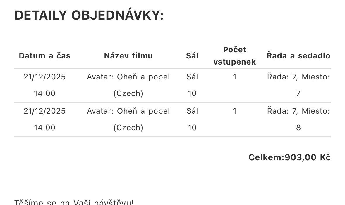 Avatar 4DX Brno Olympia - 2