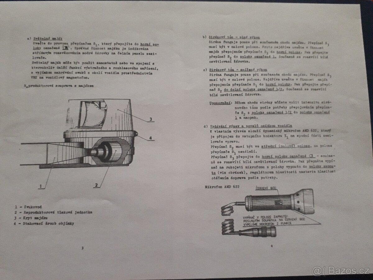 Návod k obsluze + schéma zapojení pro maják AZD501 - 2