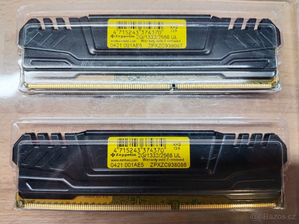 Nové paměti Zeppelin 2G 1333 DDR3 - 2