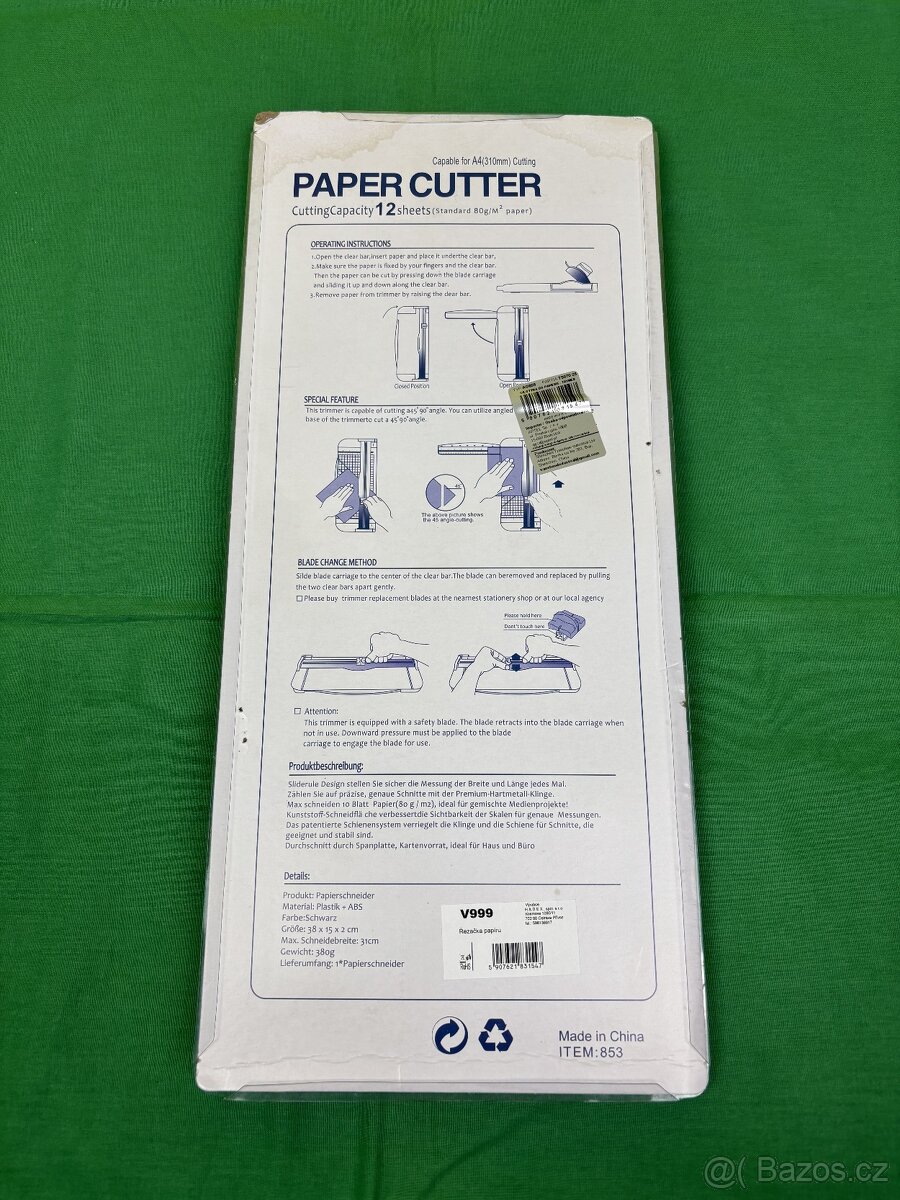 Řezačka papíru - 2