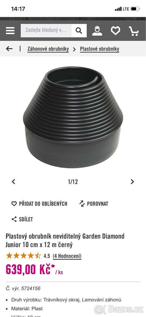 Plastový obrubník - 2