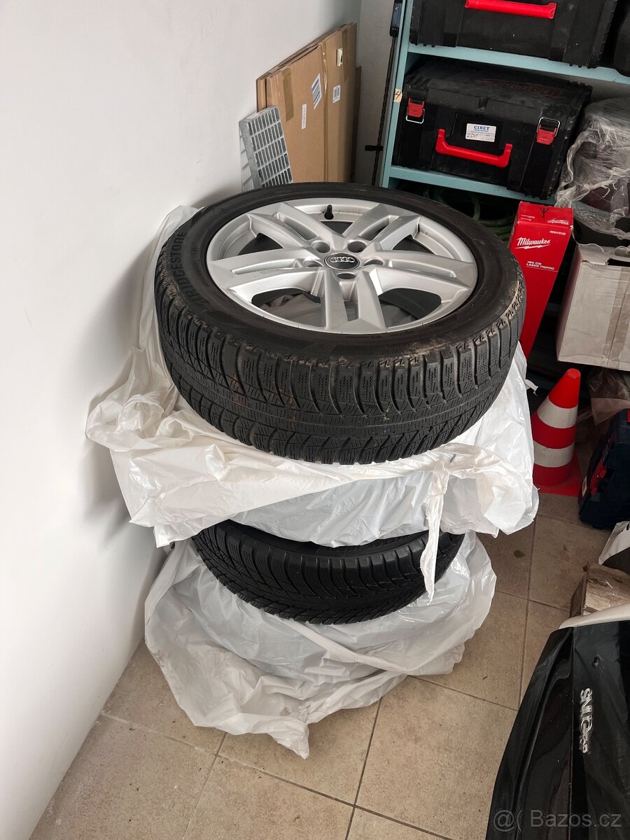 17" Alu kola Audi - Bridgestone 225/50 r17 - 2
