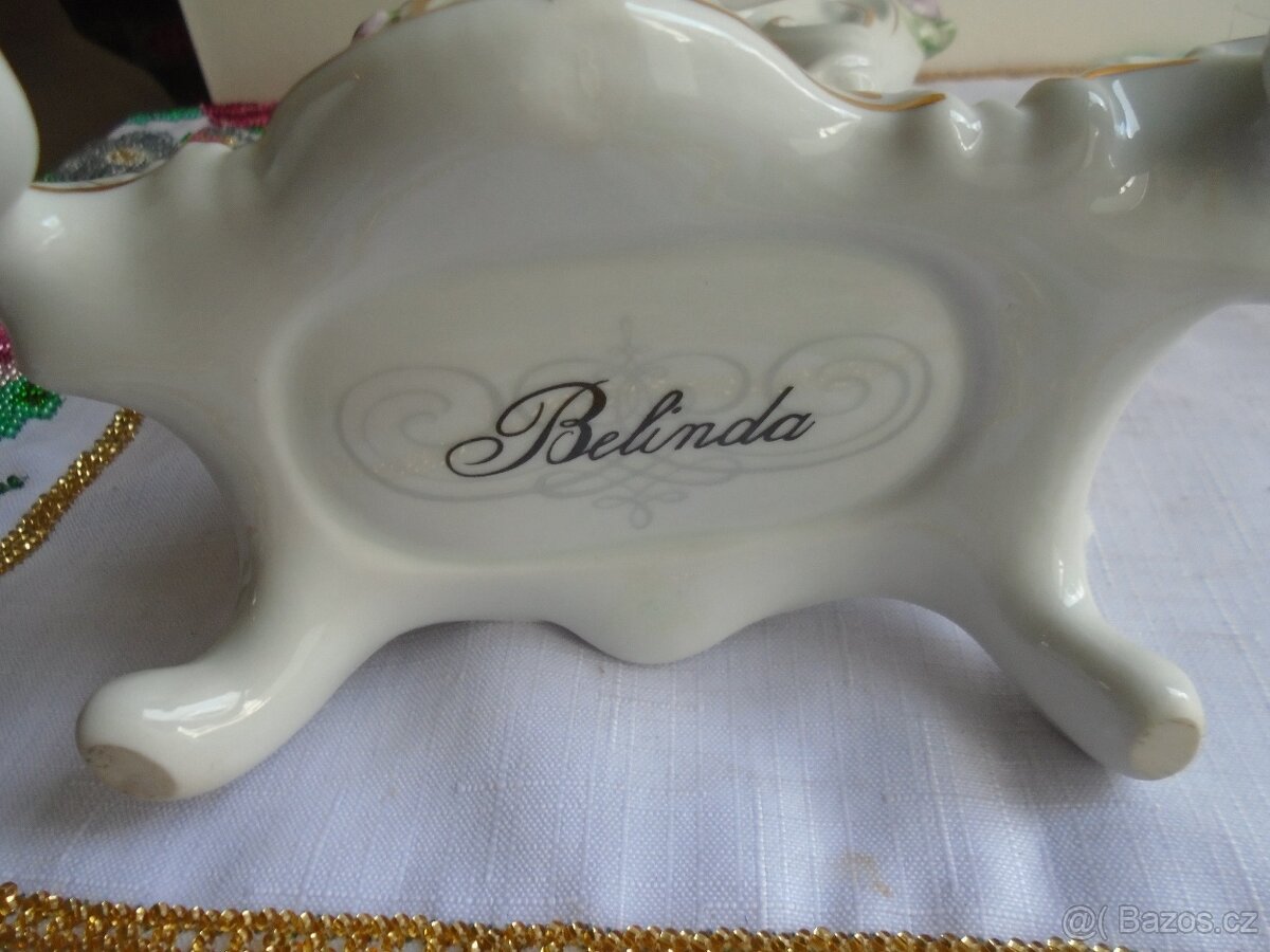 Zlacené krbové hodiny Belinda. - 2