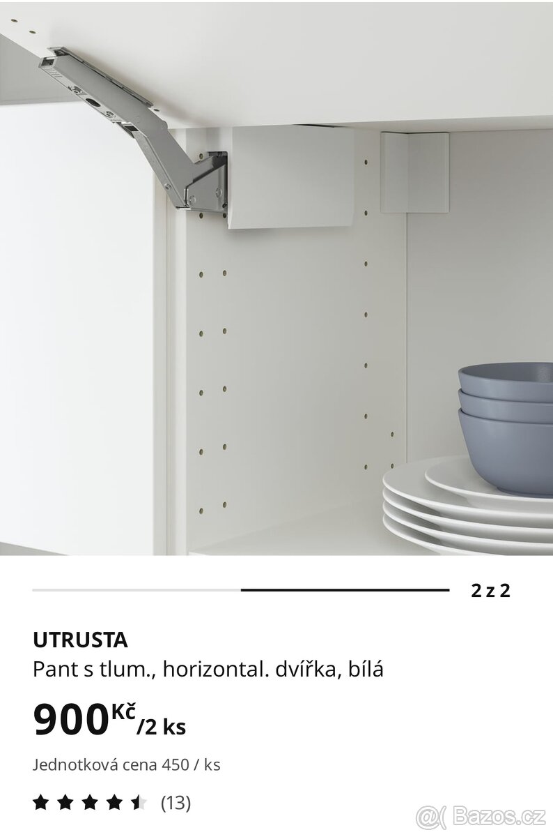 UTRUSTA Pant s tlum., horizontal. dvířka, bílá Nové - 2