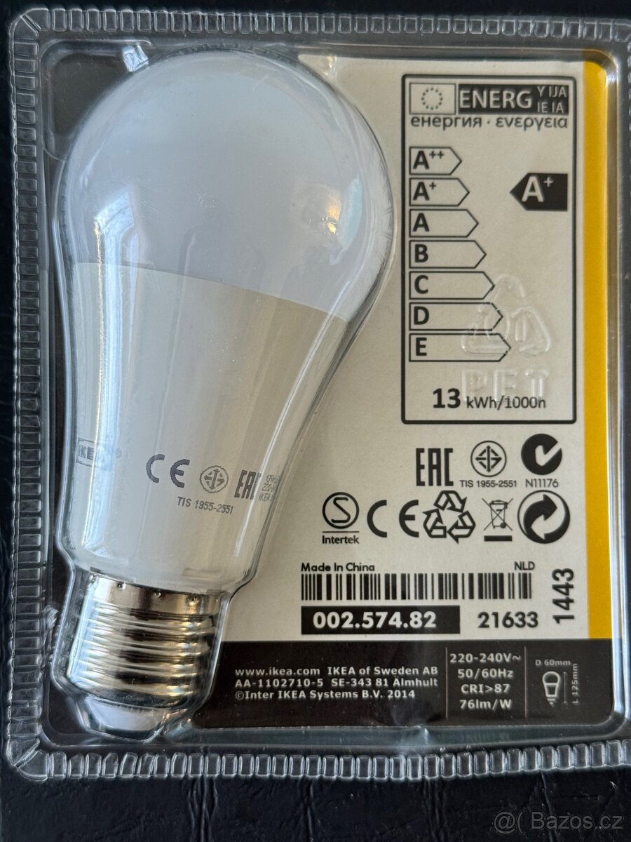 LED žárovka IKEA Ledare 1000lm,13W(75w) - 2