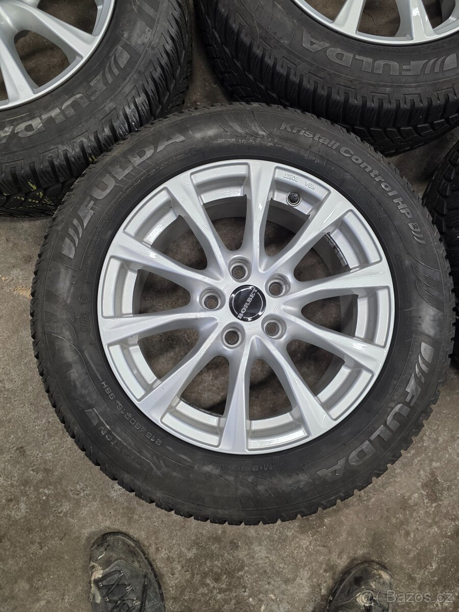 Prodám hezká 16" alu kola Borbet se zimními pneu - 2