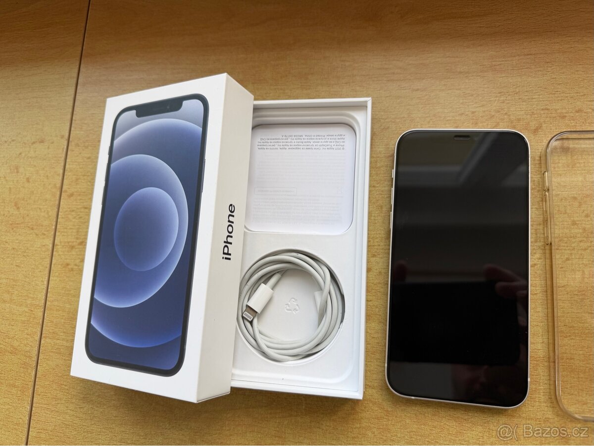 iPhone 12 white 128gb - top stav - 2