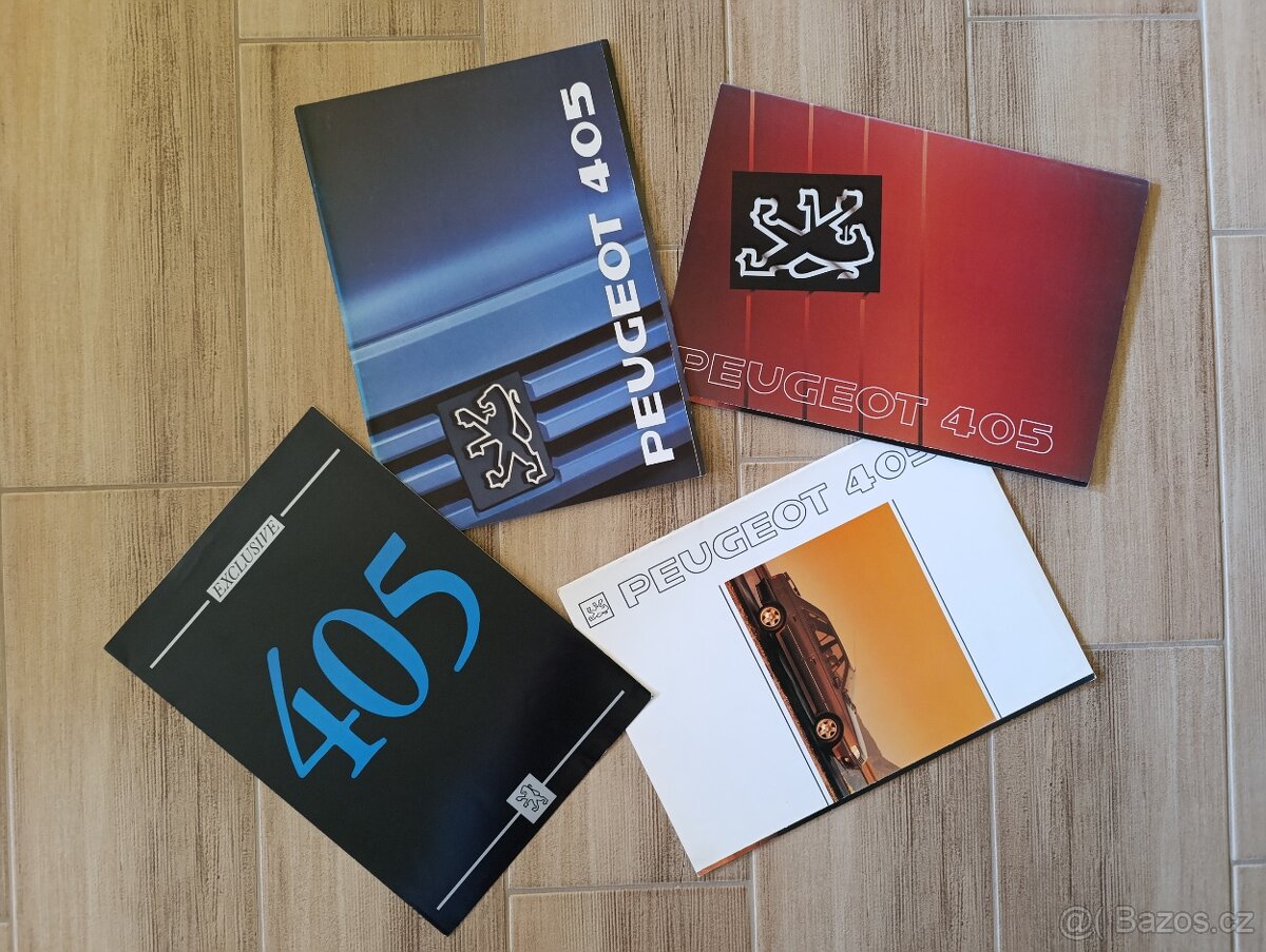 Prospekty Peugeot a Simca 50.-90. léta. - 2