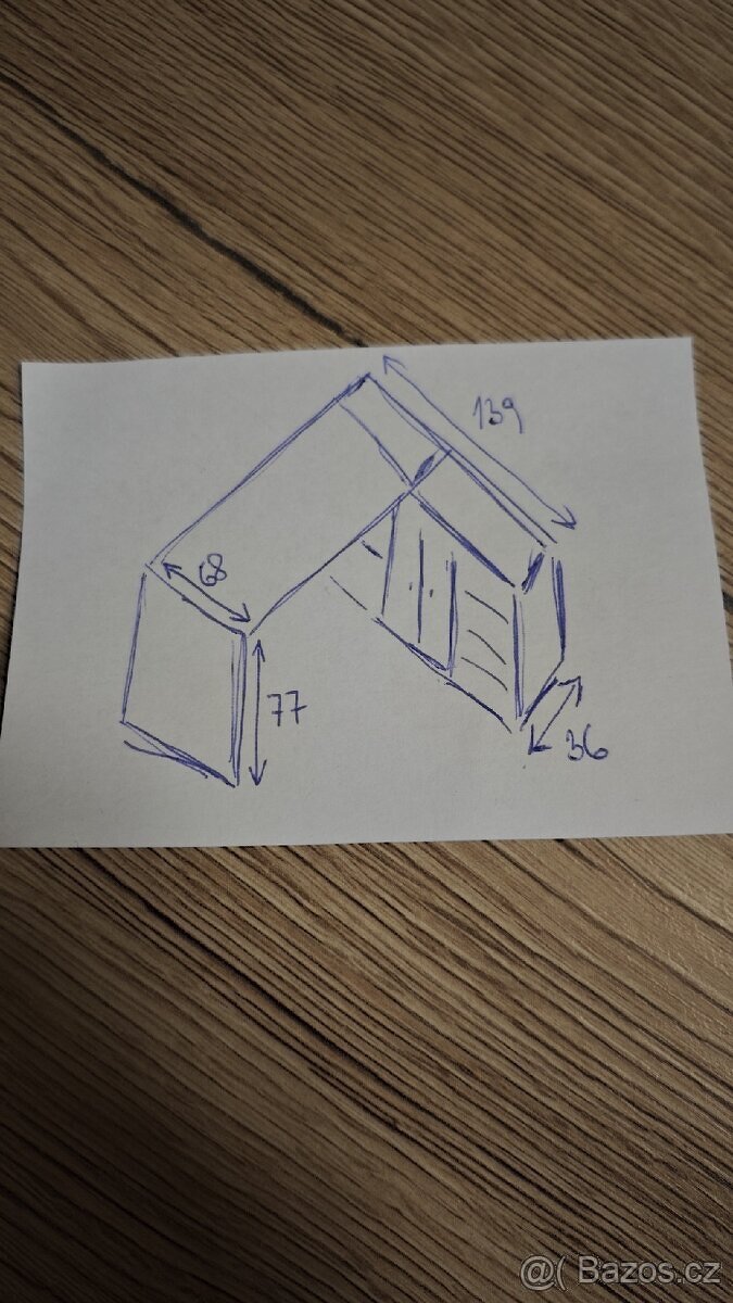 Prodám rohový psací stůl - 2
