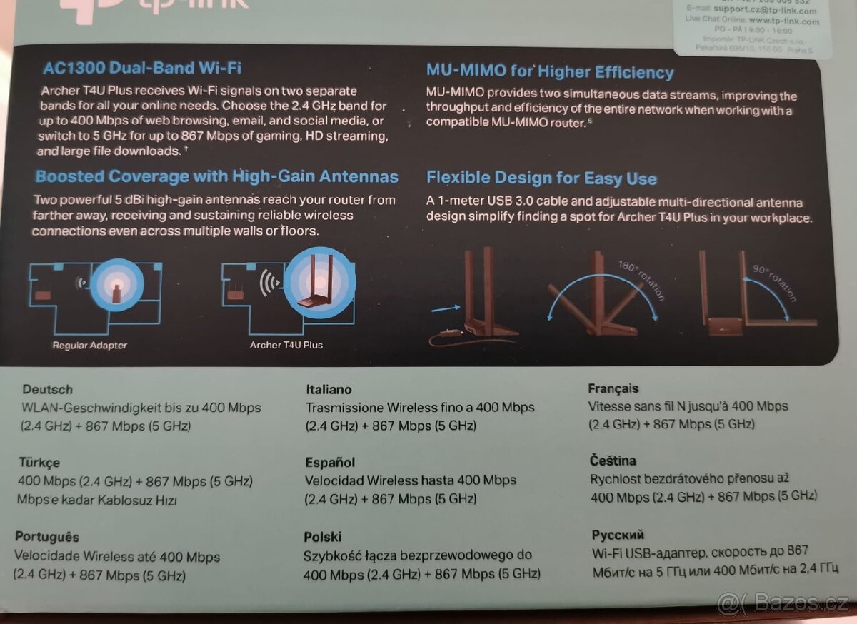 Wi-Fi adaptér TP-Link Archer T4U Plus - 2