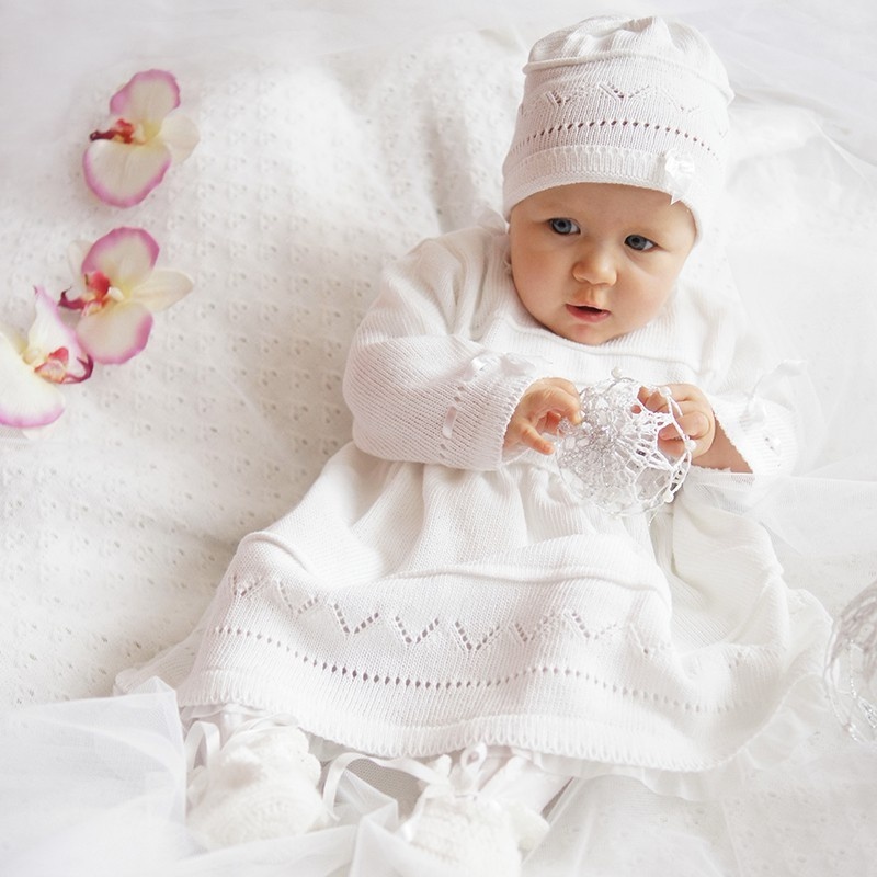 Šaty + čepička bílé nové - 2