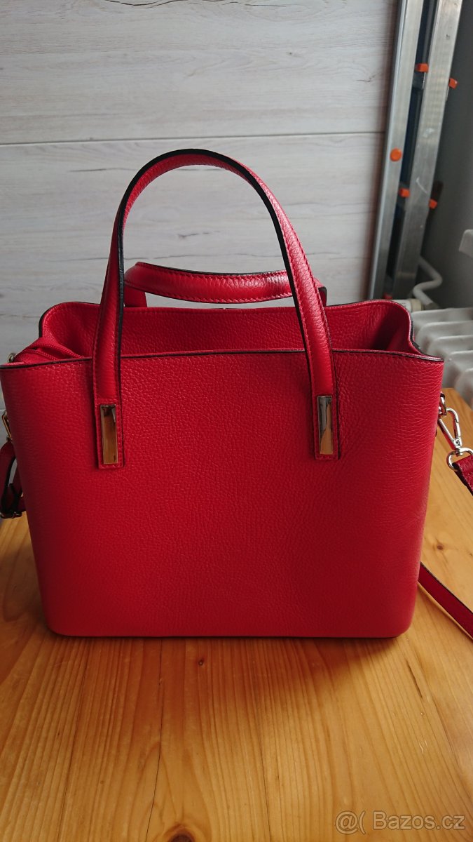 Kožená červená kabelka Patrizia Piu-nová. - 2