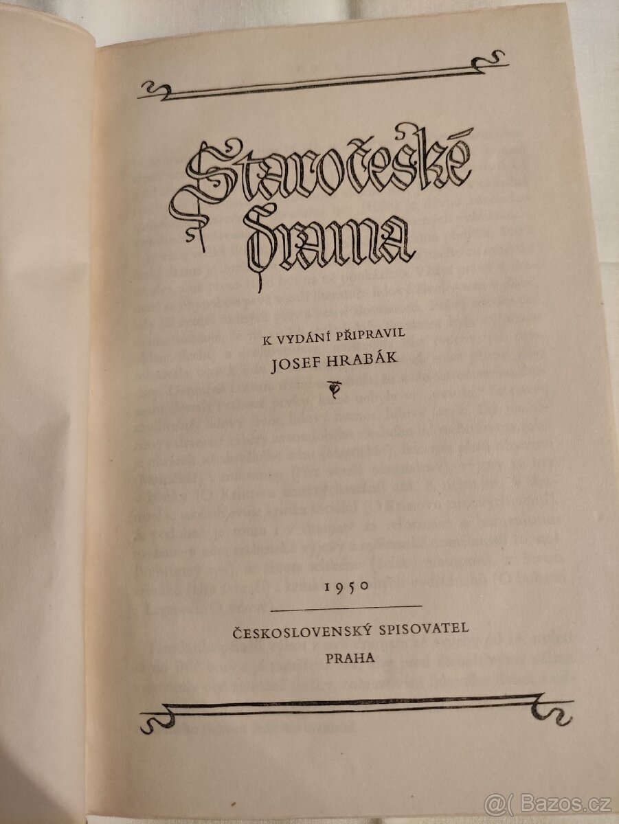STAROČESKÉ DRAMA - Josef Hrabák - 2