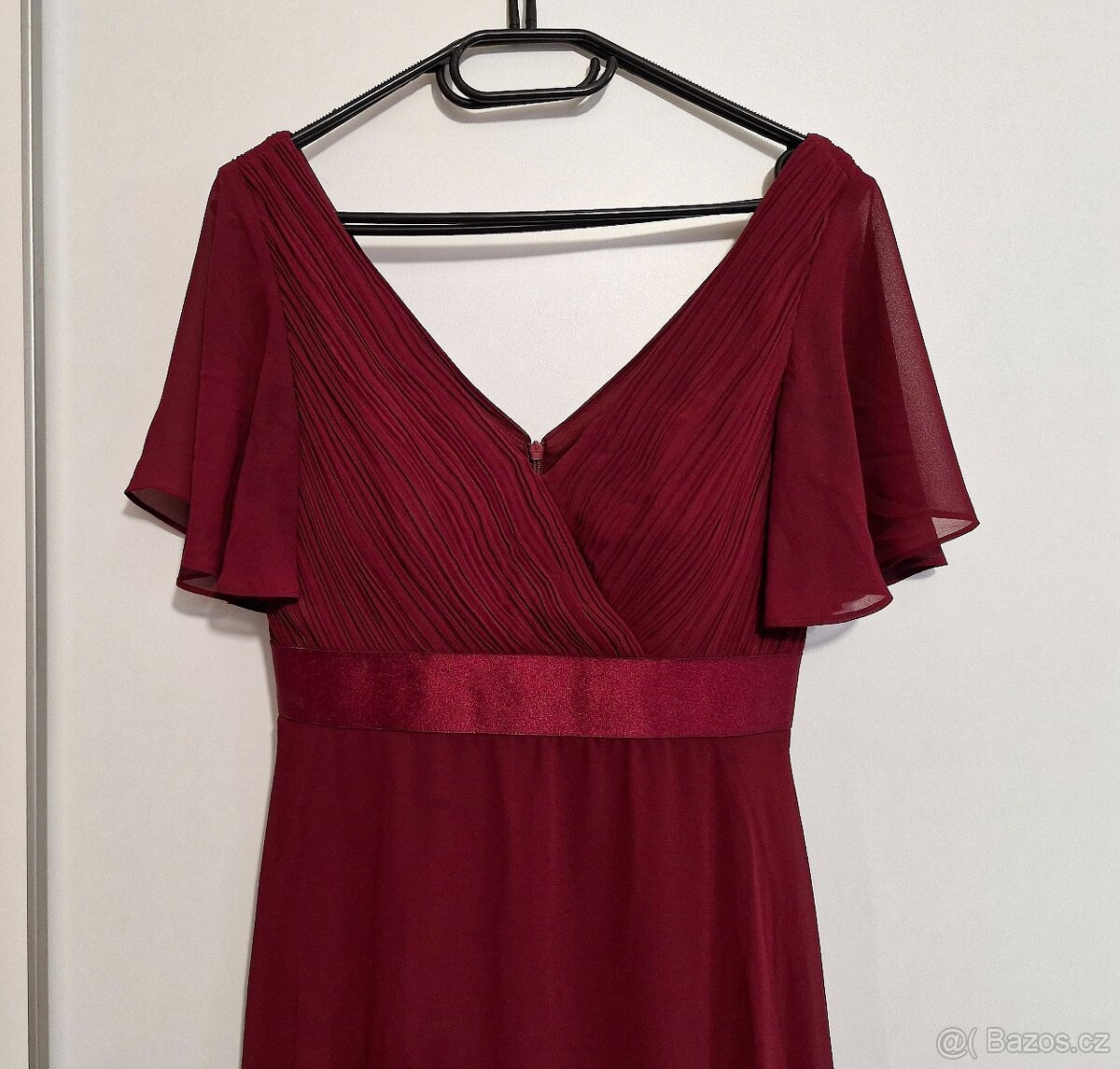 Vínové společenské šaty vel. 40 - 2