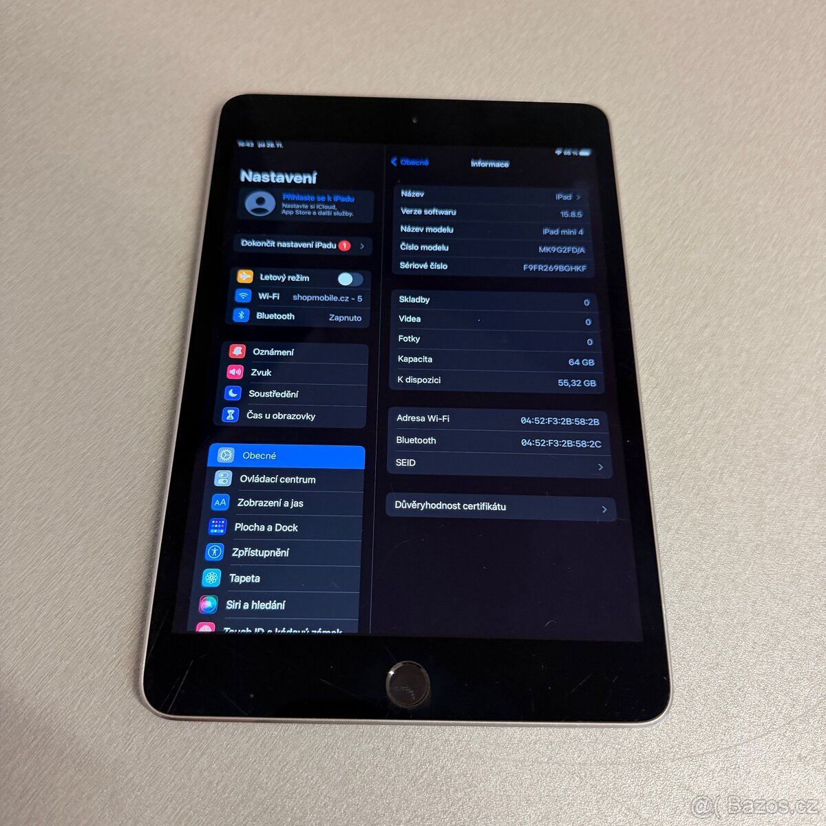 iPad mini 64GB, 12 měsíců záruka - 2