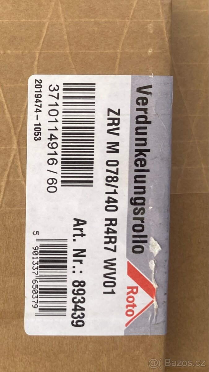 Roto zrv m 078/140 R4 R7 wv01 střešní rolety 2ks - 2