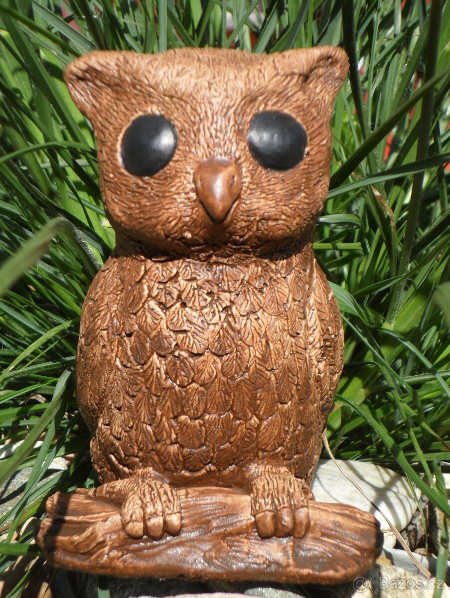 Zahradní dekorace - sova, sovička, umělý kámen - 2