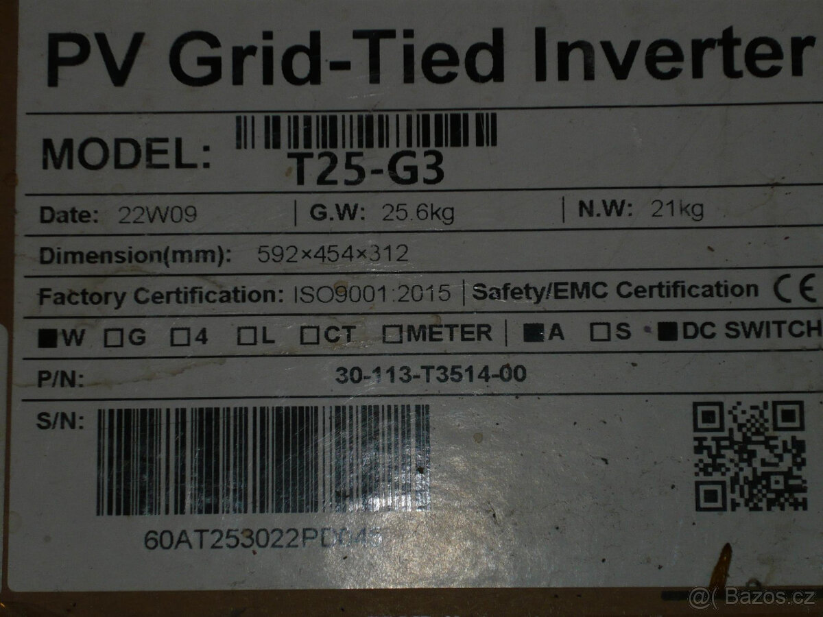 Solární měnič FOXESS/T25-G3 25 kW - 2