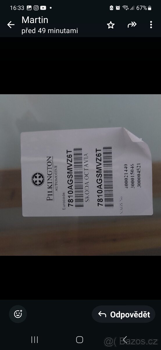 Přední sklo na Škoda Octavia 2 - 2