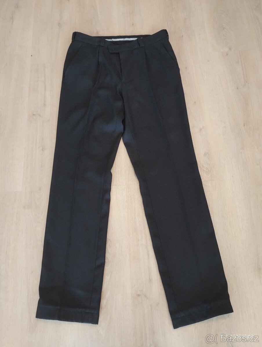Pánský černý oblek - sako+kalhoty - 2