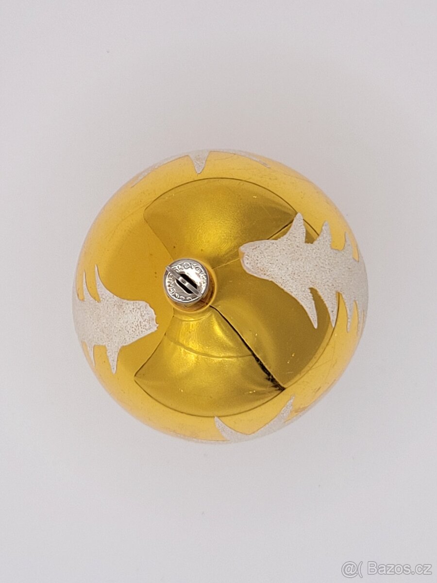 Retro vánoční ozdoba baňka - 2