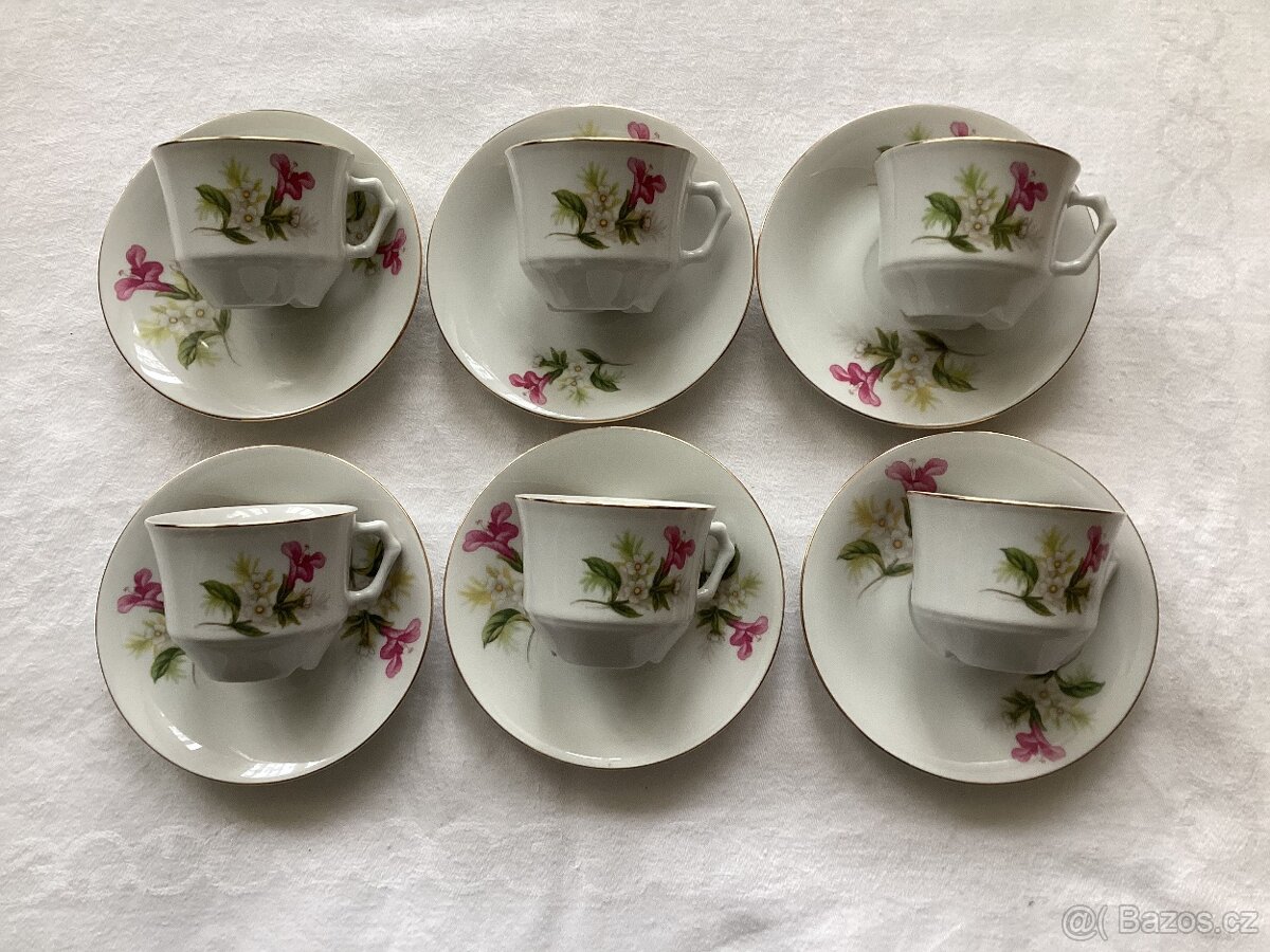 servírovací porcelánová kávová souprava - 2