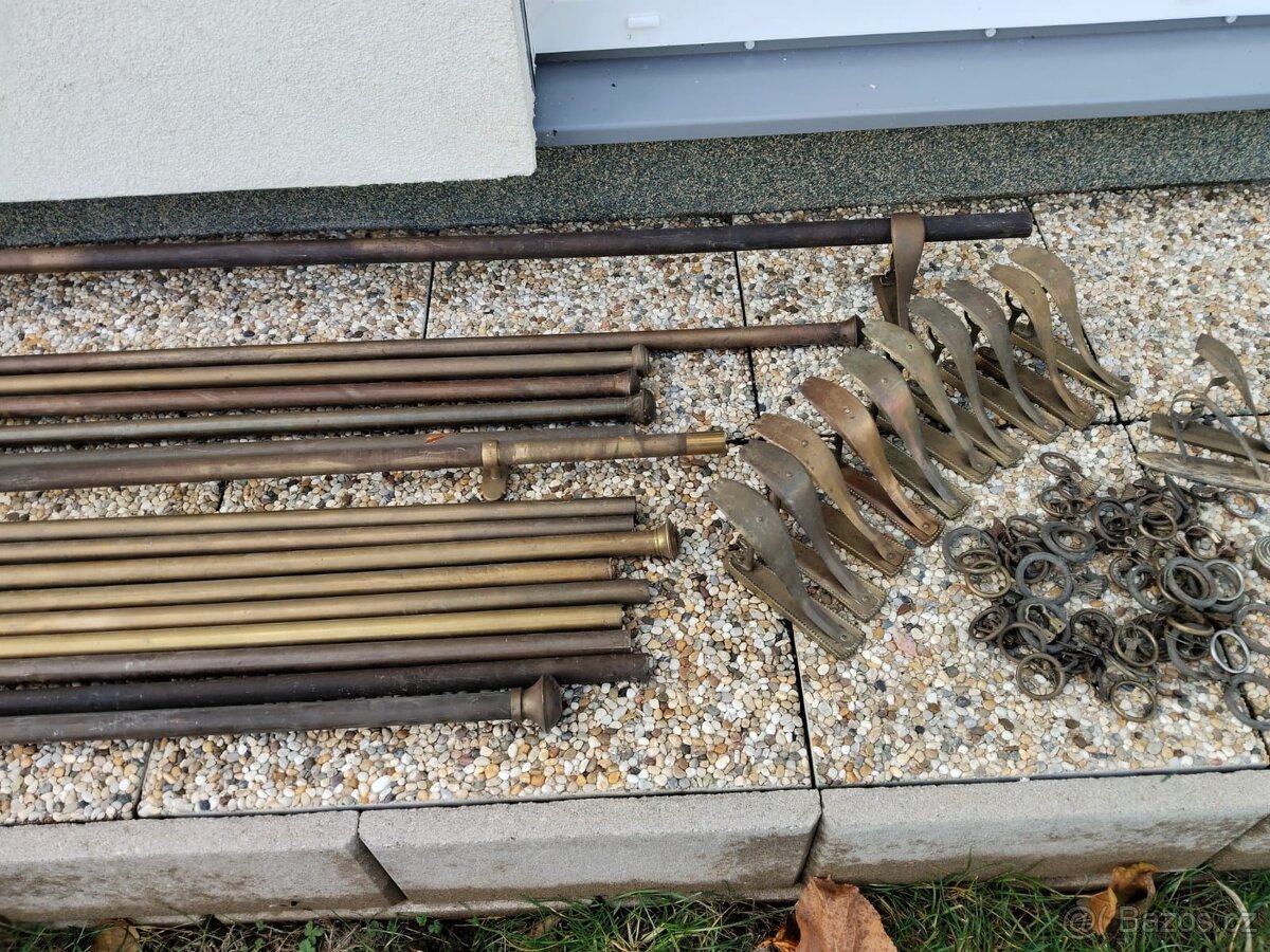 Stare mosazne konzole na zaclony - 2