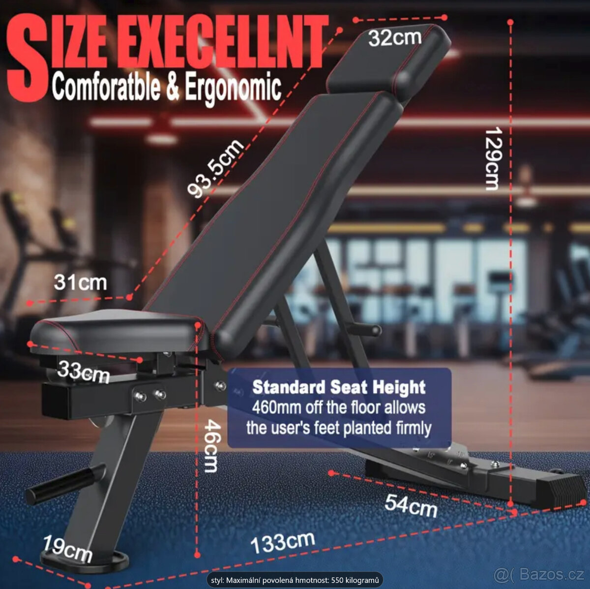 Polohovací lavice - 600kg nosnost, NOVÁ - 2