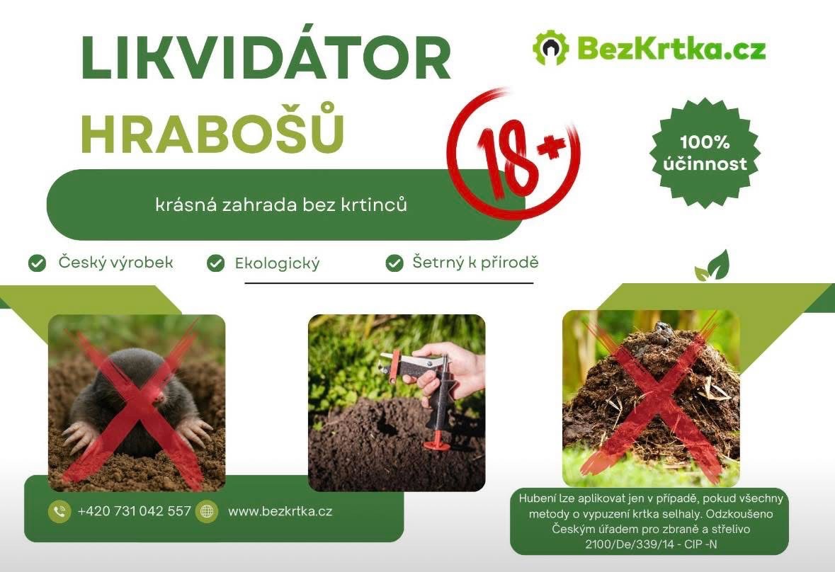 Likvidátor krtků - 100% účinnost - 2