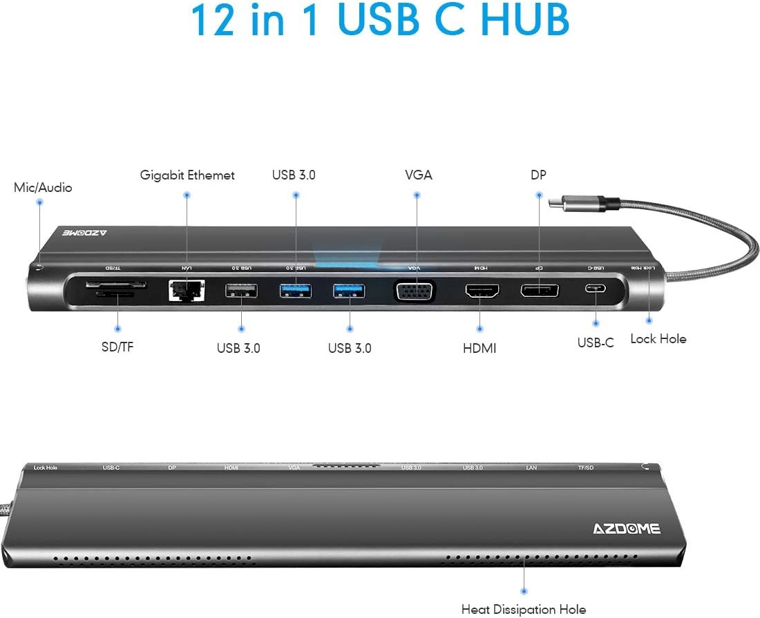 Puv. Cena 2500 - Nová dokovací stanice / rozbočovač USB C - 2