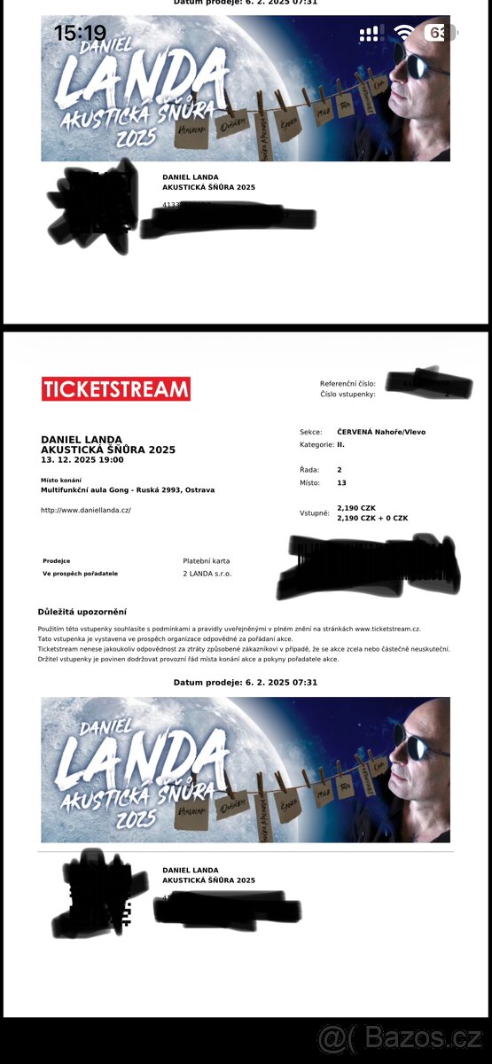 Landa akustická šňůra, Ostrava 13.12. - 2