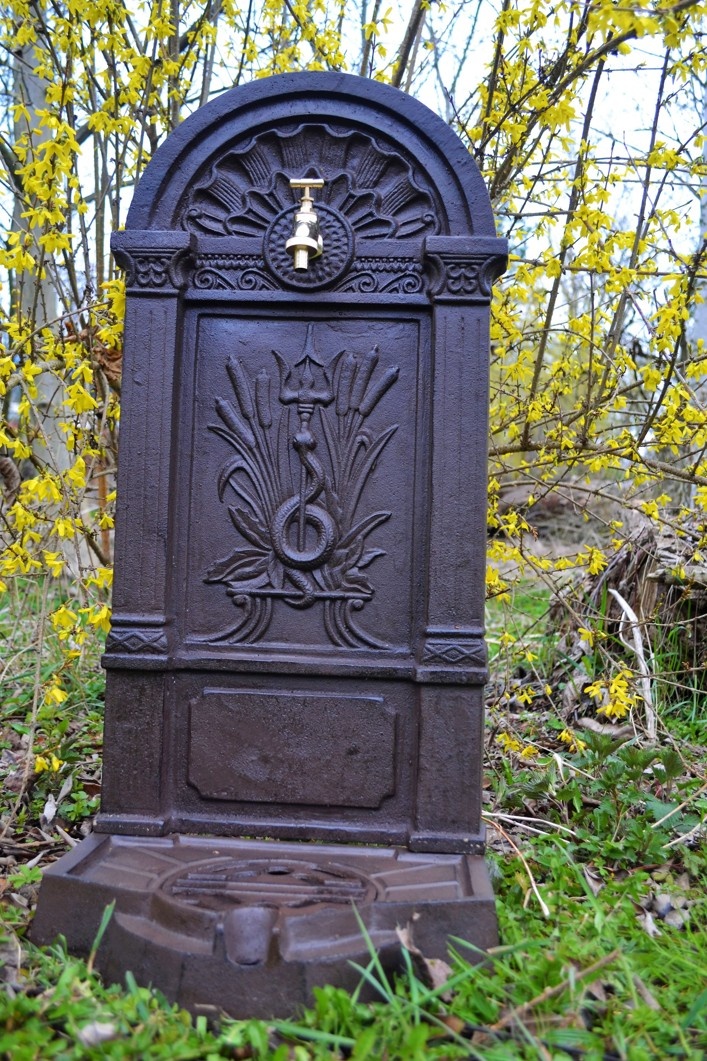 Litinová výlevka - umyvadlo 82 cm - kašna RÁKOSÍ - hnědá - 2