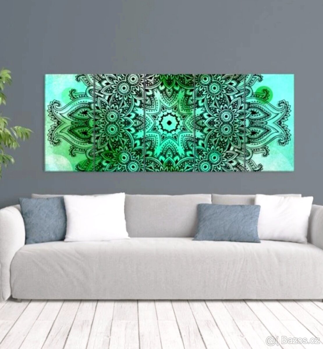Vícedílný obraz mandala 150x60 cm - 2