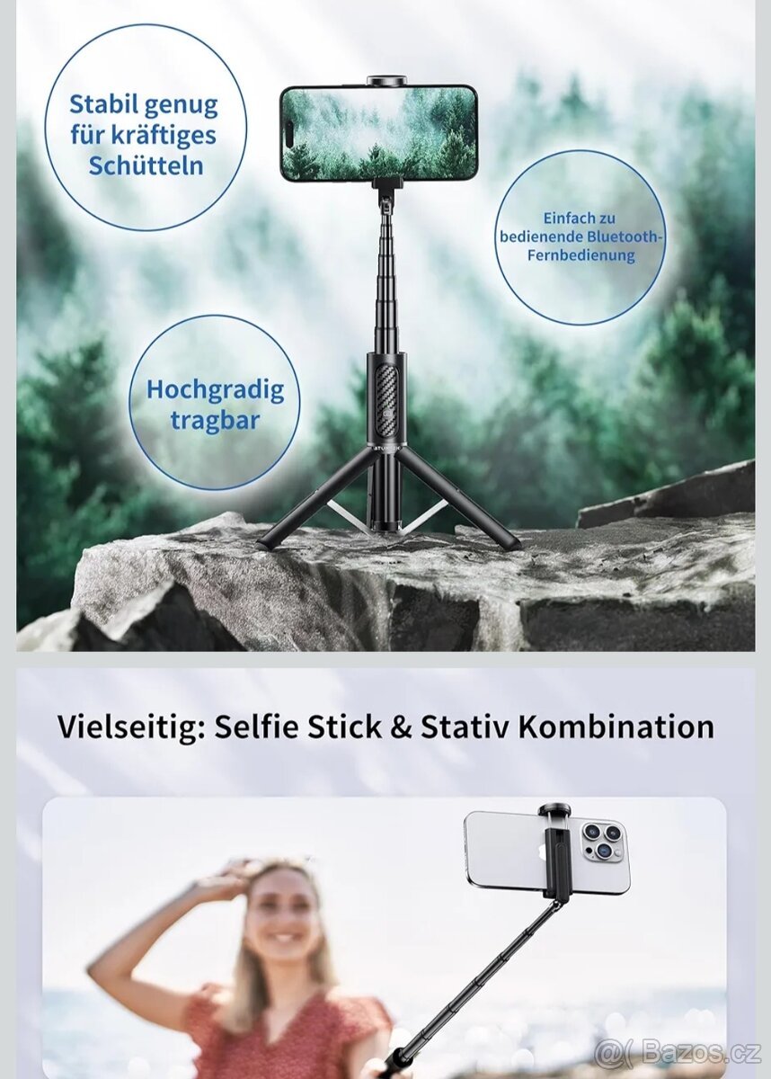 Selfie tyč AMUMTEK 3v1 - 2