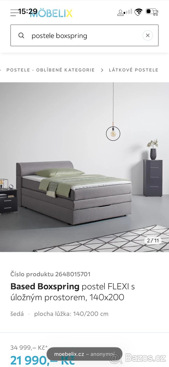 Boxpring americká vysoká postel 160 x 200 cm - 2