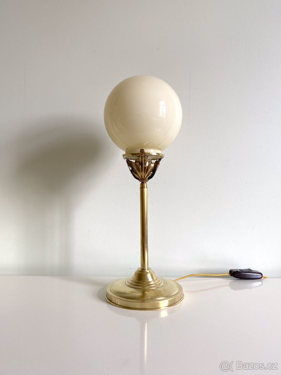 Starožitná mosazná lampa, funkční - 2