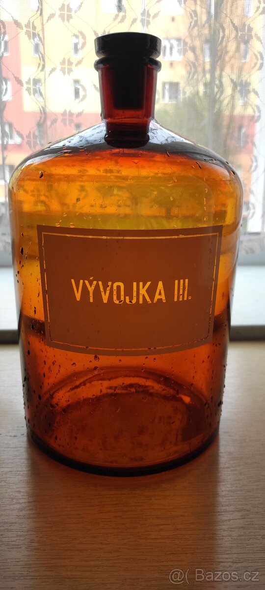 Skleněná lahev, zabroušené hrdlo 6 litrů - 2