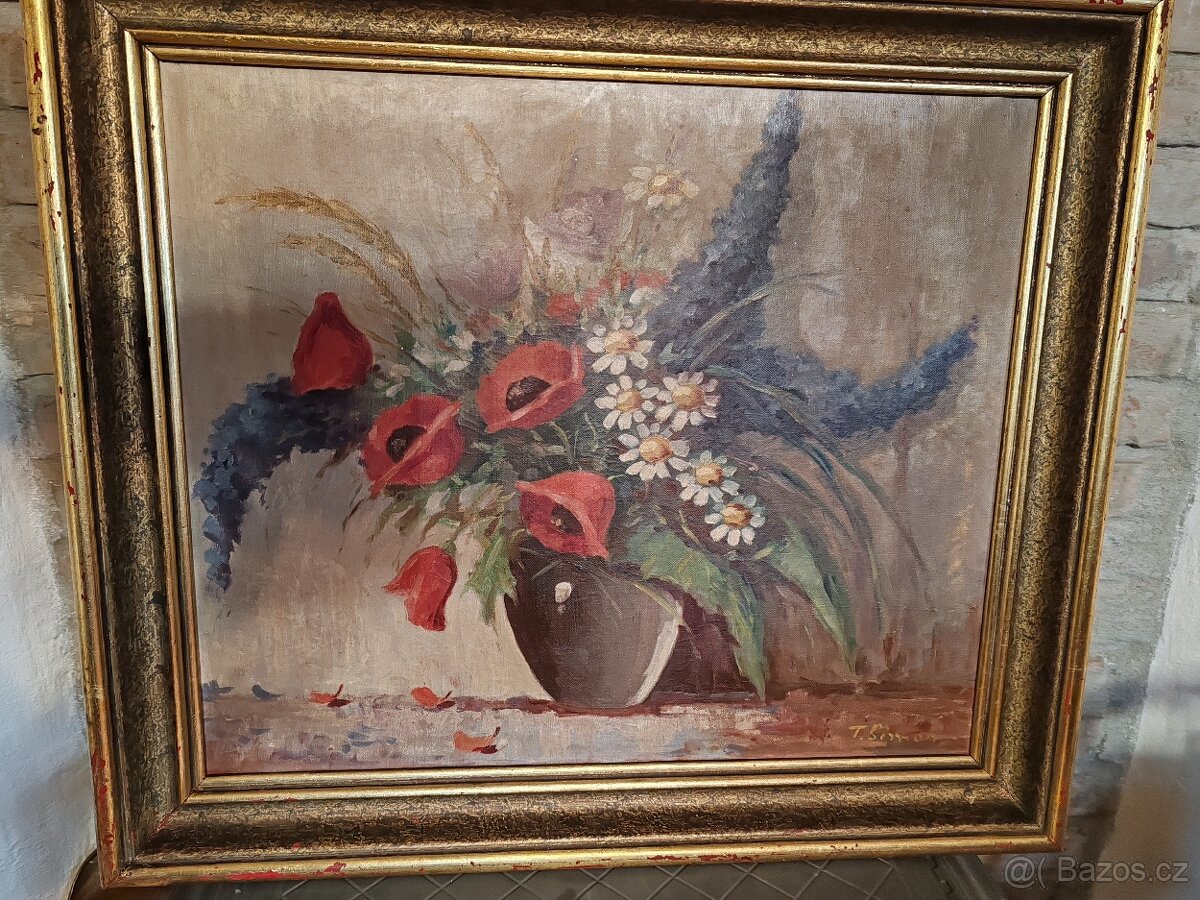 Obraz olej/plátno r.1887-1952-1964 od Hály a Šimona, - 2