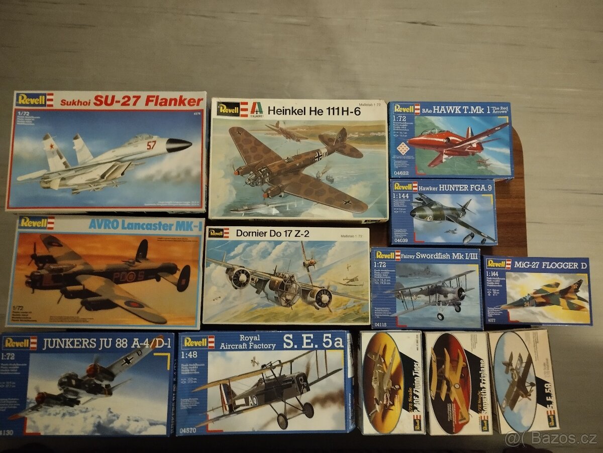 Modely letadel, REVELL , plastové stavebnice. - 2