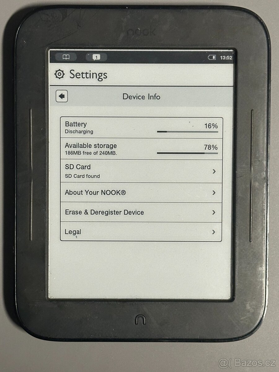 Čtečka knih Barnes & Noble Nook Simple Touch 2GB - 2