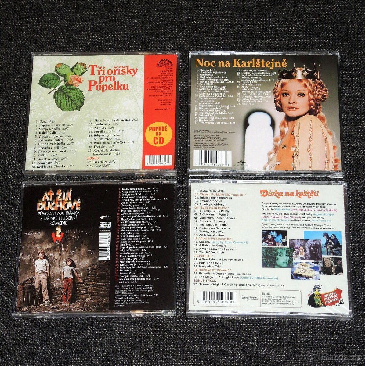 Set 4x CD hudba z legendárních českých filmů a pohádek NOVÉ - 2