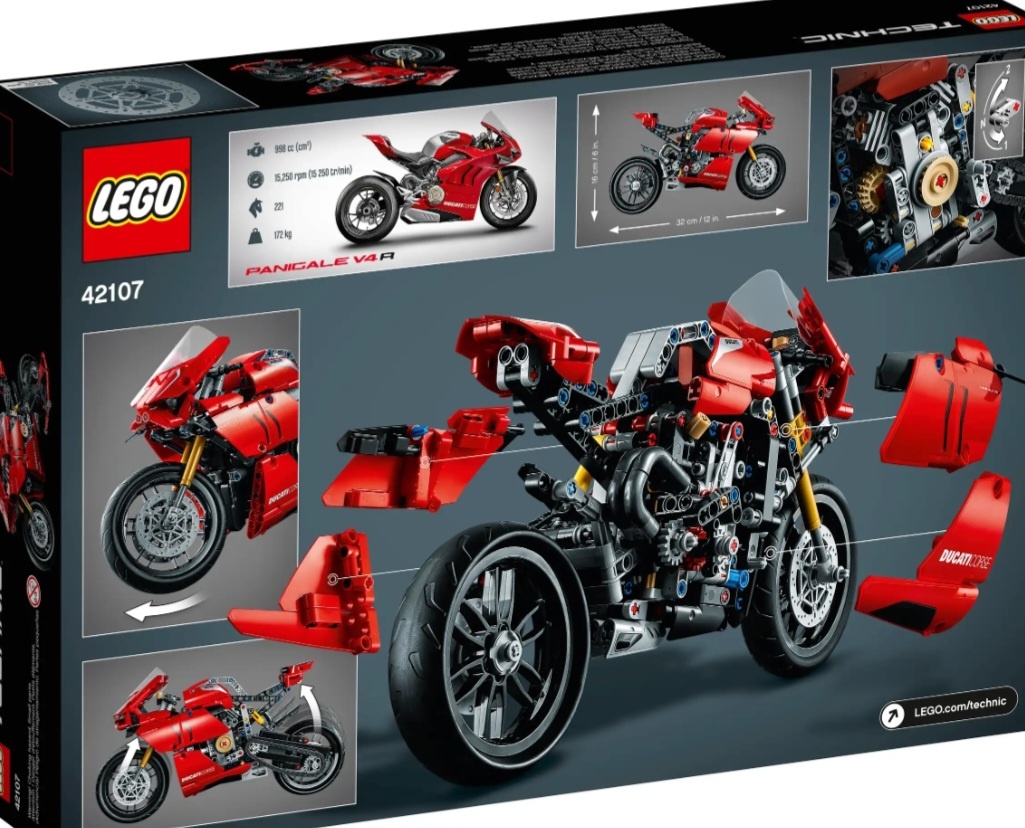 Lego Technic 42107 Ducati Panigale V4 R NOVÉ - 2