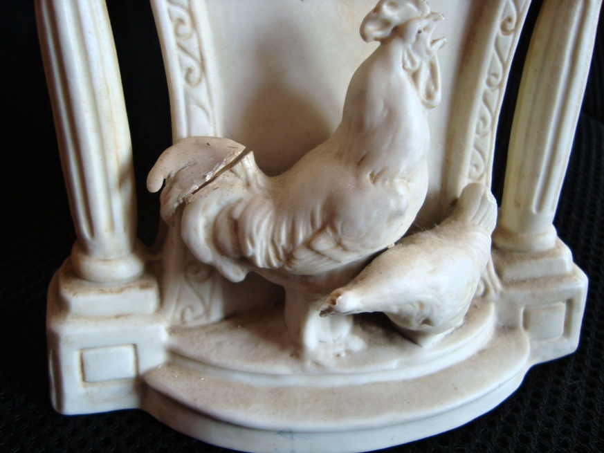 Krbové hodiny - kohout a slepička - 2