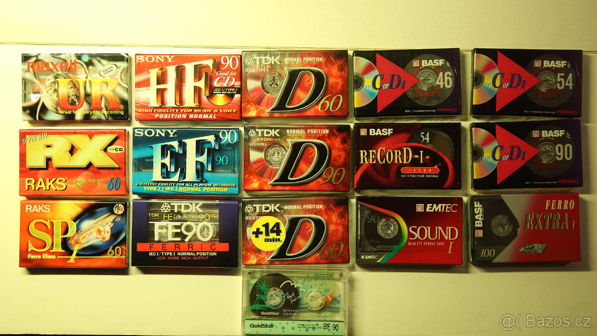 Audiokazety značek TDK, Basf, Philips, Sony, Raks - 2