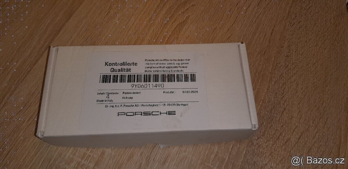 Originální sada středových krytek kol Porsche 9Y0601149G - 2