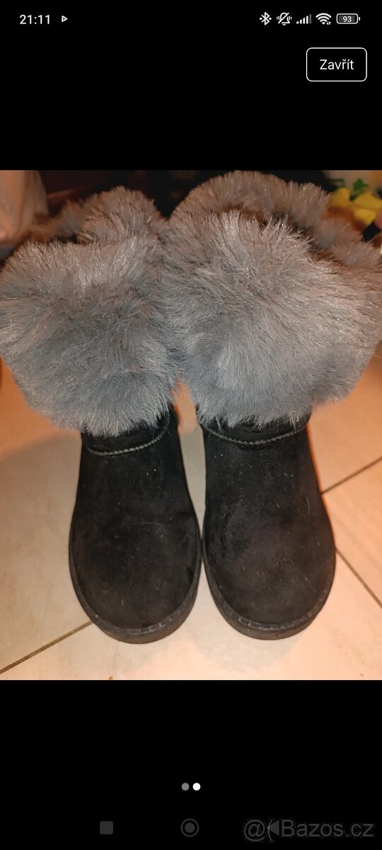 Boty a kožíškem vel 28 - 2